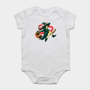 Halloween Flying Witch Baby Bodysuit